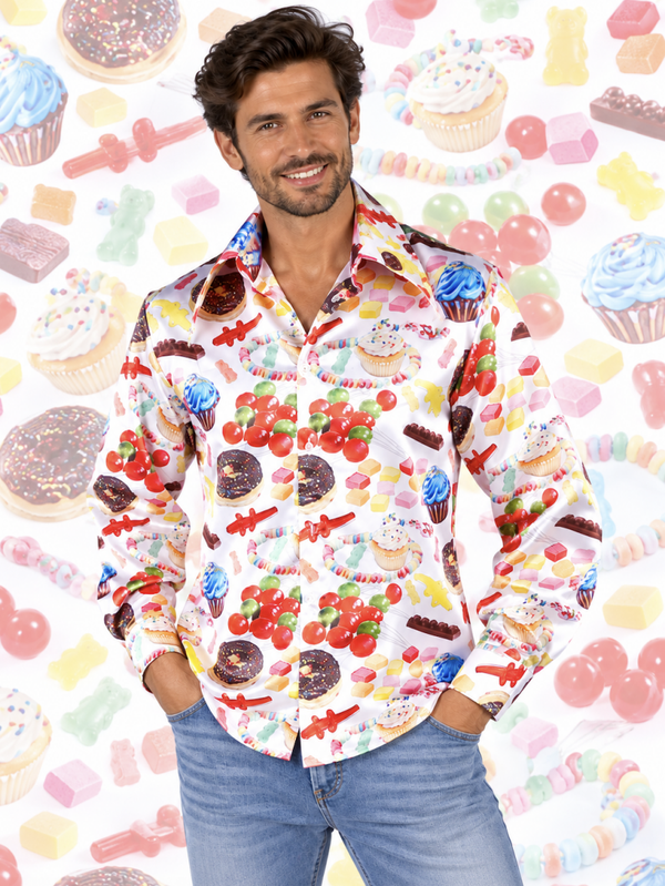 🔥 OUTLET 🔥 Hemd Candy mix, Maat S = 48* LAATSTE