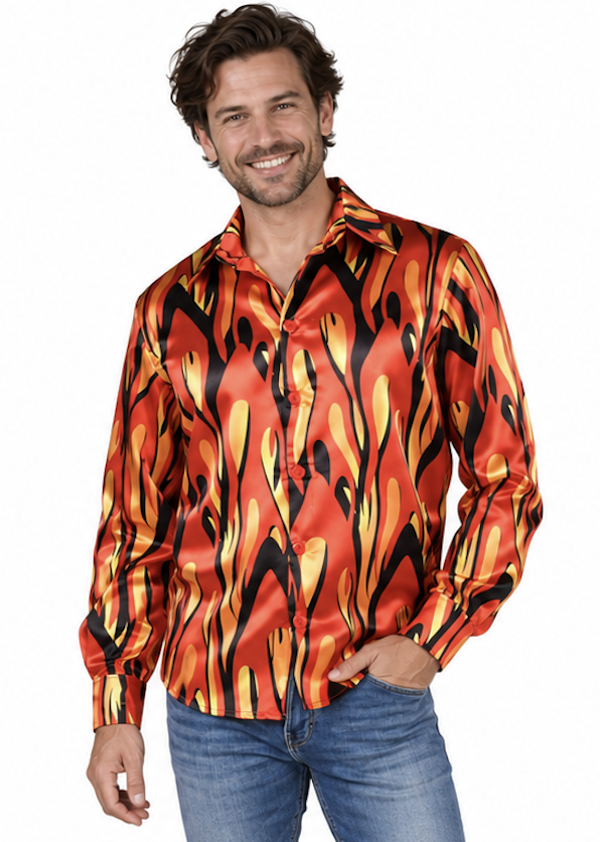🔥 OUTLET 🔥 Hemd Halloween Vlammen