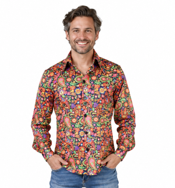 Blouse Jersey Paisley Flowers