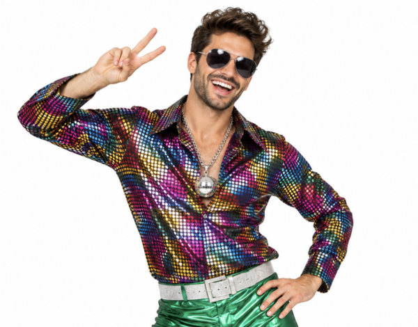 Disco Blouse  Regenboog Glitter