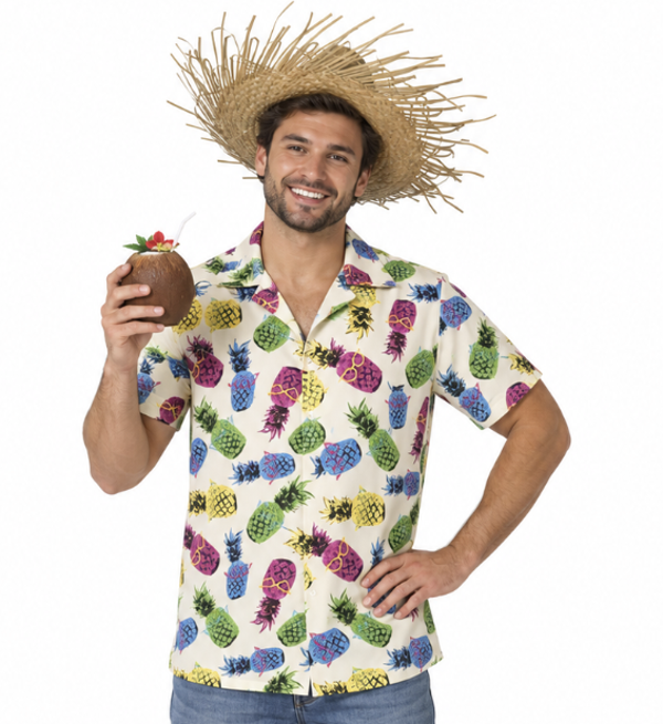 Hawaï Overhemd Ananas met Zonnebril