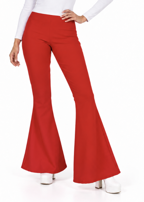 Hippie Broek Rood Flared