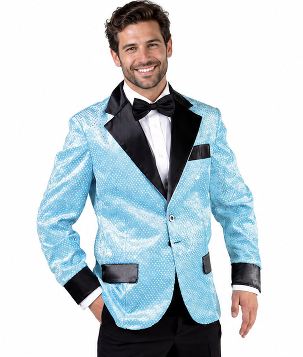 🔥 OUTLET 🔥 Disco Colbert Blauw Glitter & Pailletten