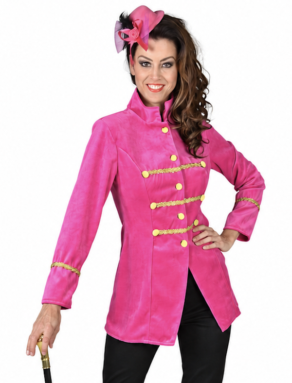 Fluwelen Feestjas Jas Nicky Roze – Luxe Barok & Circus Damesjas