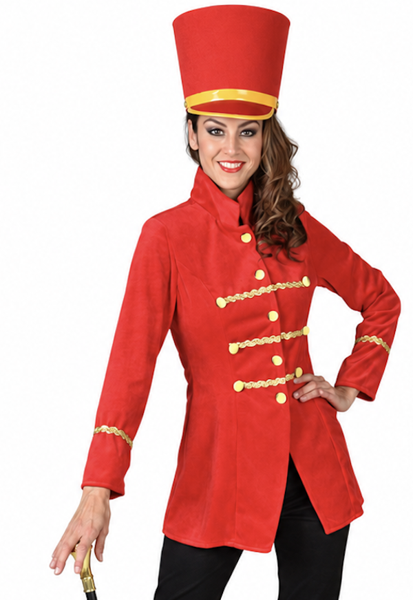 Fluwelen Feestjas Jas Nicky Rood – Luxe Barok & Circus Damesjas
