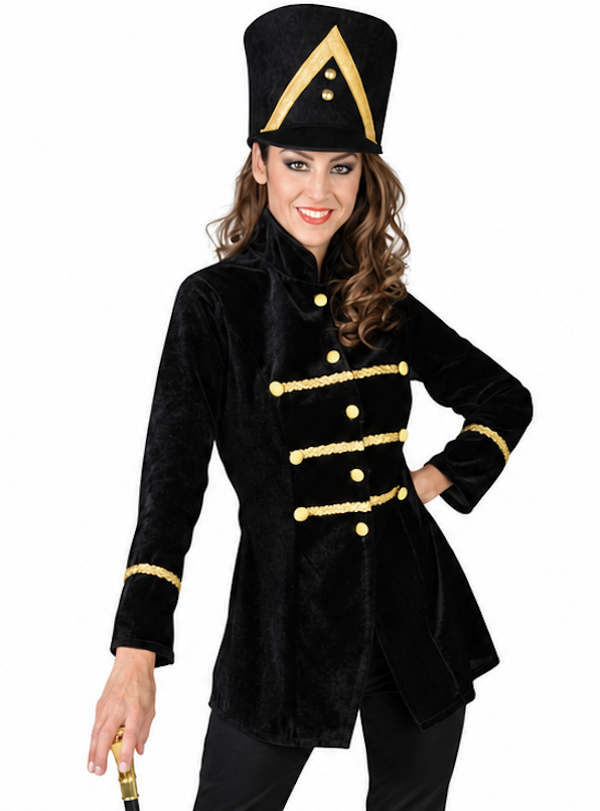 Fluwelen Feestjas Jas Nicky Zwart – Luxe Barok & Circus Damesjas