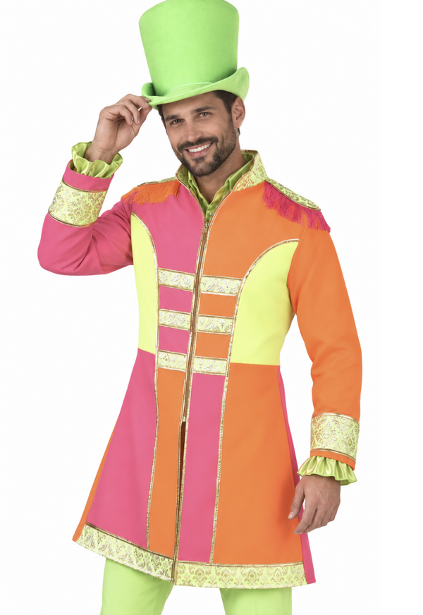 Circusjas Neon Roze & Oranje – Felgekleurde neon Jas
