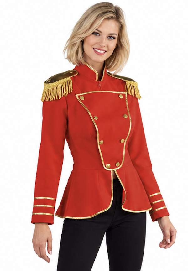 🔥 OUTLET 🔥 Uniform Jas Rood Dames – Rode Majoor & Circus Feestjas