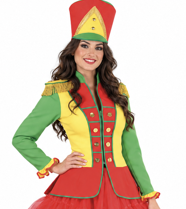 🔥 OUTLET 🔥 Fanfare Jas Dames – Rood-Geel-Groene Majoor & Carnaval Feestjas