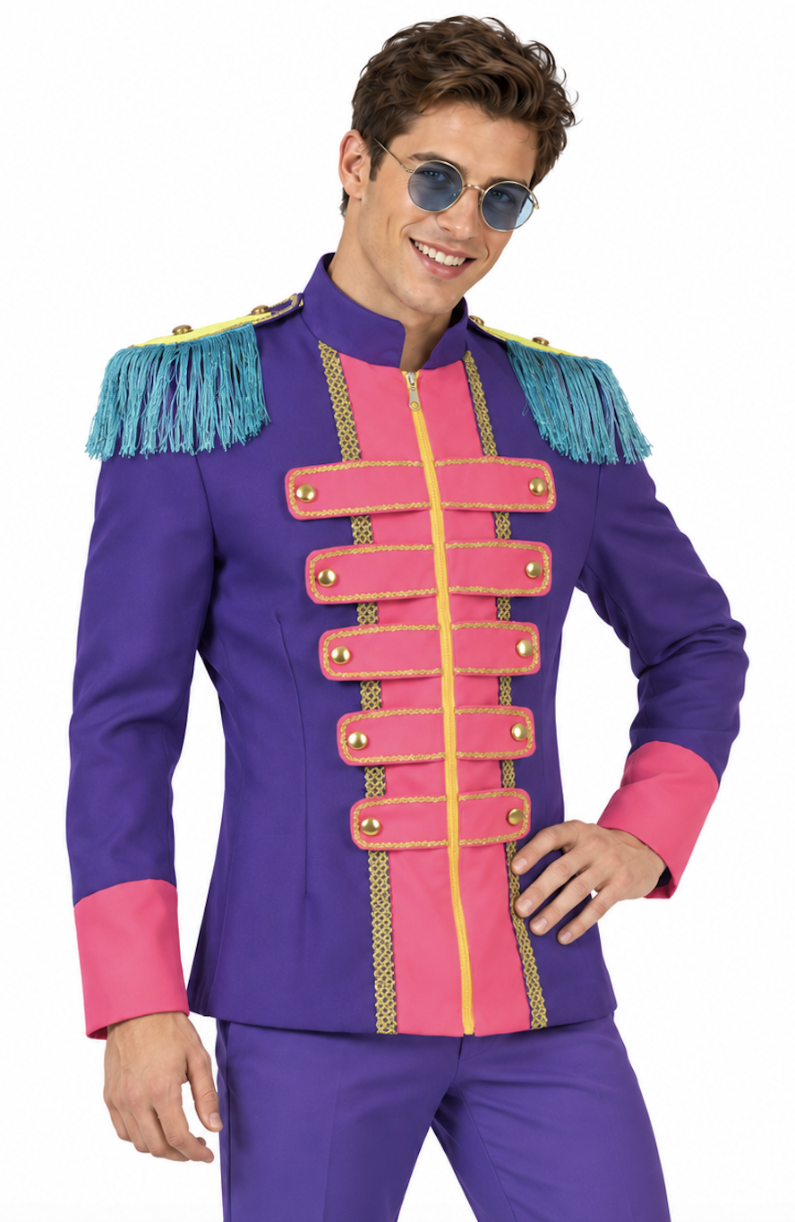 Uniformjas Paars Roze Heren – Popstar & Beatles Feestjas