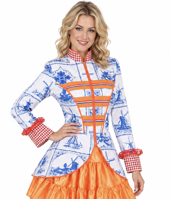 Jas Delfts Blauw Dames – Hollandse Feestjas & Parade Uniform