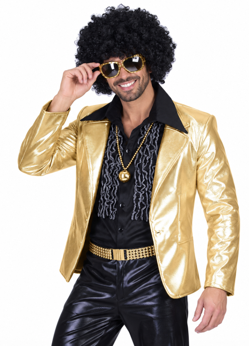 Disco Fever Jas Goud Heren – Glimmende Gouden Disco Colbert