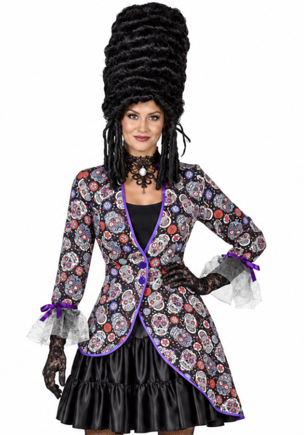 Dia de los Muertos Jas Dames - Sugar Skull Carnavalsjasje & Mexicaanse Feestjas