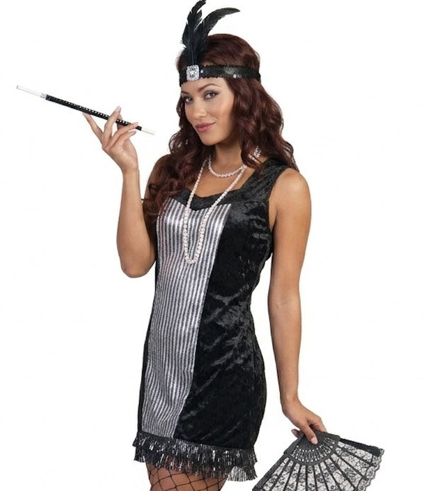 🔥 OUTLET 🔥 Dancing Queen Zwart Jurk – Jaren 20 Charlestondres & Flapper jurk