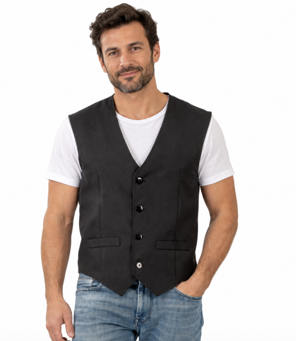 Zwart Gilet Heren – Klassiek & Veelzijdig Heren Vest
