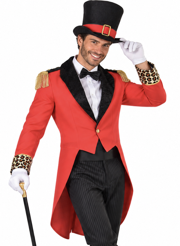 Circusdirecteur Carnavalsjas Slipjas Rood – Luxe Heren Ringmaster Jas