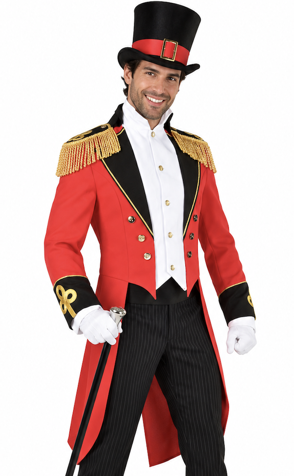 Circus Directeur Dompteur Slipjas Rood – Luxe Ringmaster Heren Kostuum