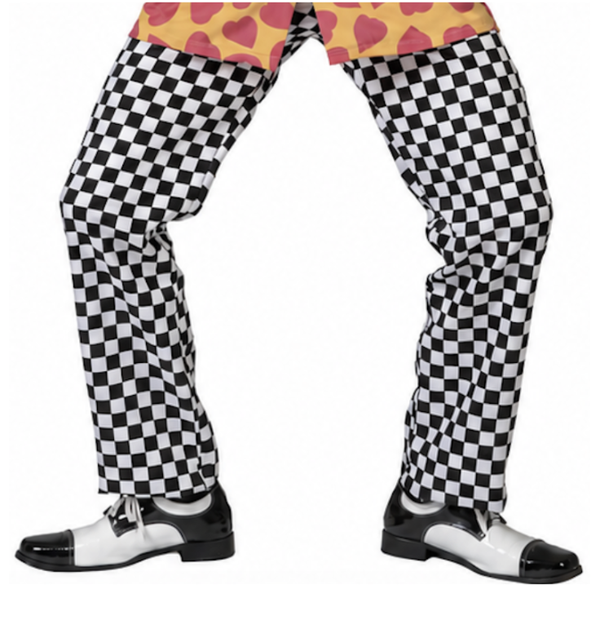 Geruite Broek Zwart/Wit – Geblokte Circus Clownsbroek
