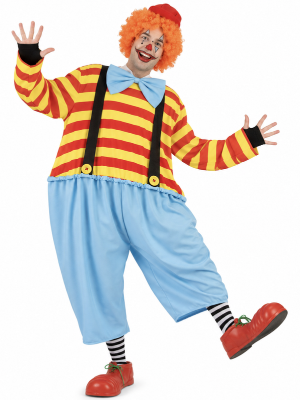 Clown Tweedle Dee Kostuum Heren 4-Delig – Shirt, Broek, Strik & Pet