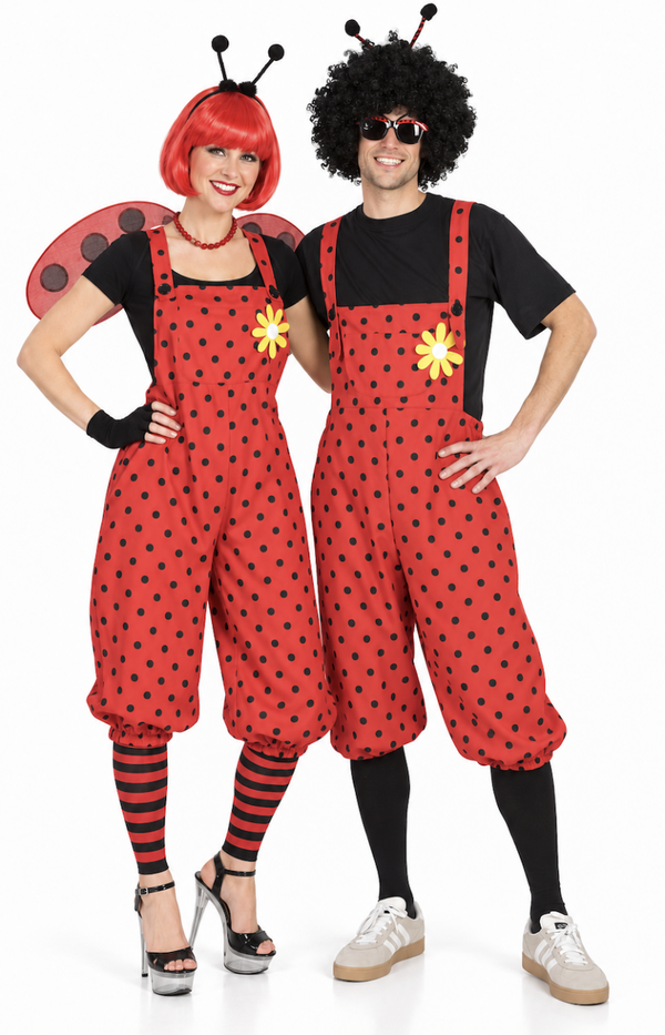 Lieveheersbeestje Salopette voor Dames & Heren | Rood met Zwarte Stippen Overall
