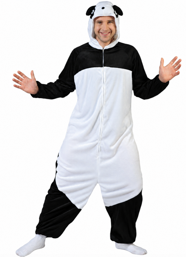 Panda Beren Pak Jumpsuit met Kap – Het Ultieme Knuffelbare Feestkostuum