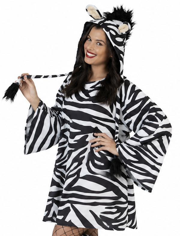Zebra Kostuum Zara met Kap & Beenstukken