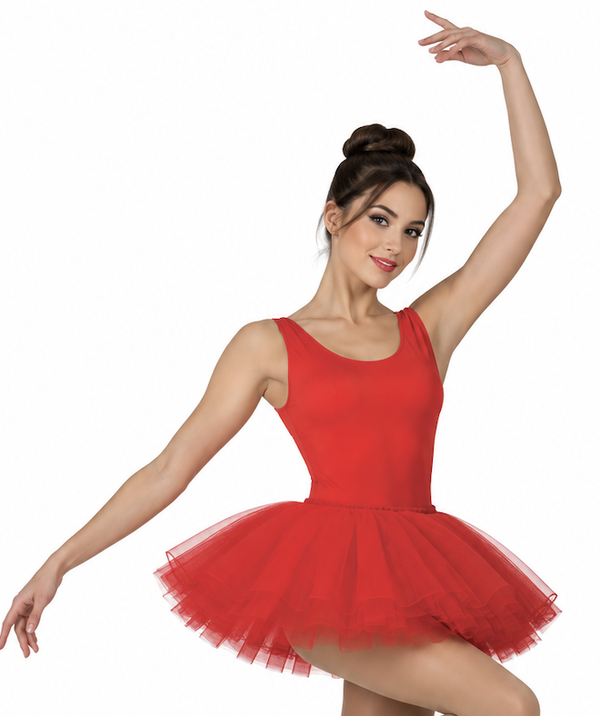 🔥 OUTLET 🔥 Rode Prima Ballerina jurkje Dames – Luxe Ballet Jurk met Tutu