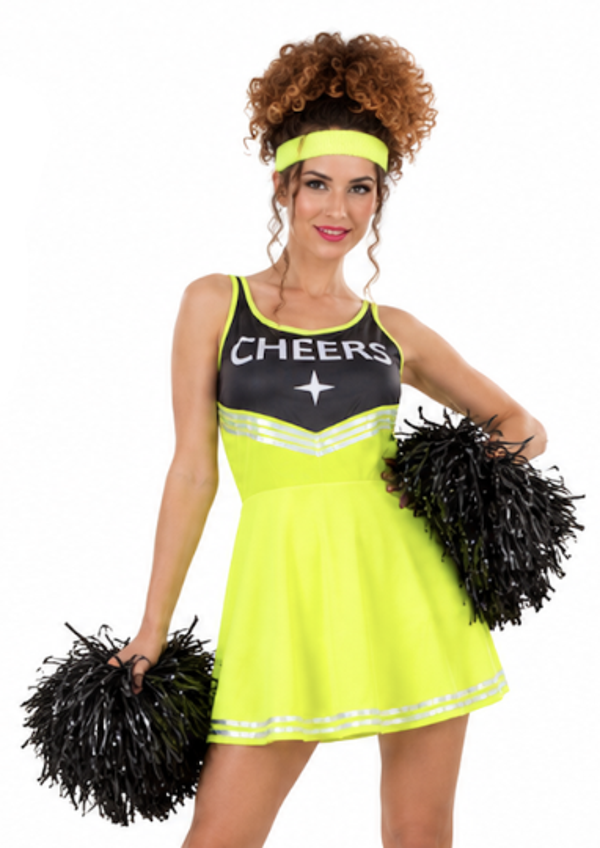 🔥 OUTLET 🔥 Cheer Dress Camilla – Neon Geel Cheerleader Jurkje Dames