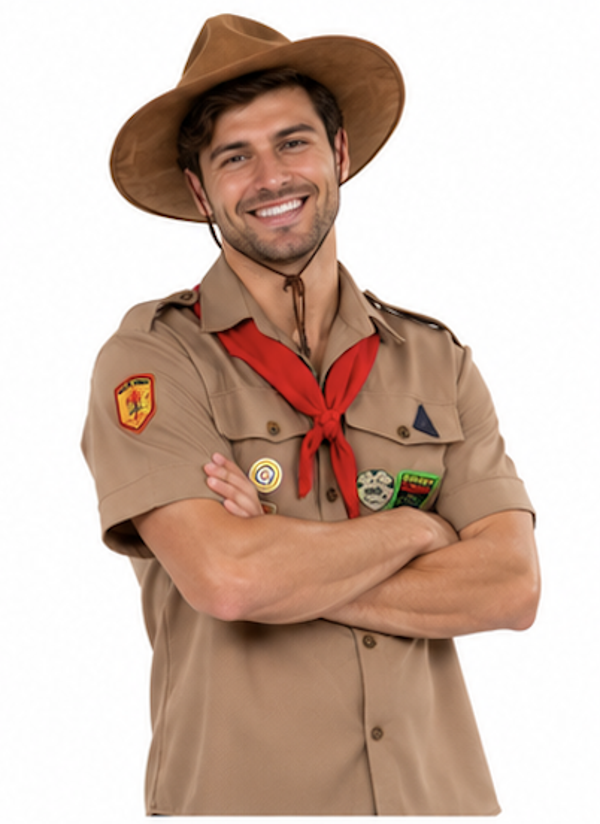 Scouts Heer Kostuum Heren – Scouting Shirt & Rode Das Set