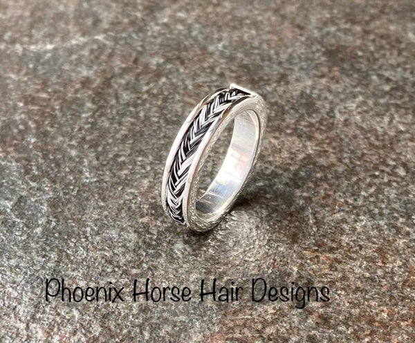 Sterling silver 5 mm wide ring