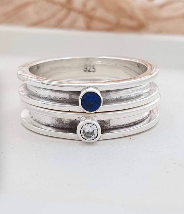 Sterling silver birthstone ring