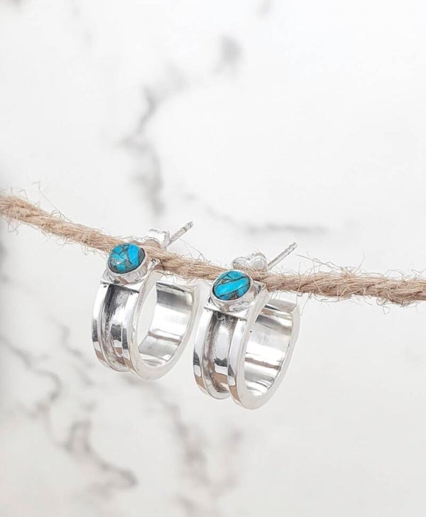 Sterling silver and turquoise earrings