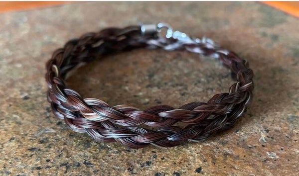 Double wrap round braided bracelet