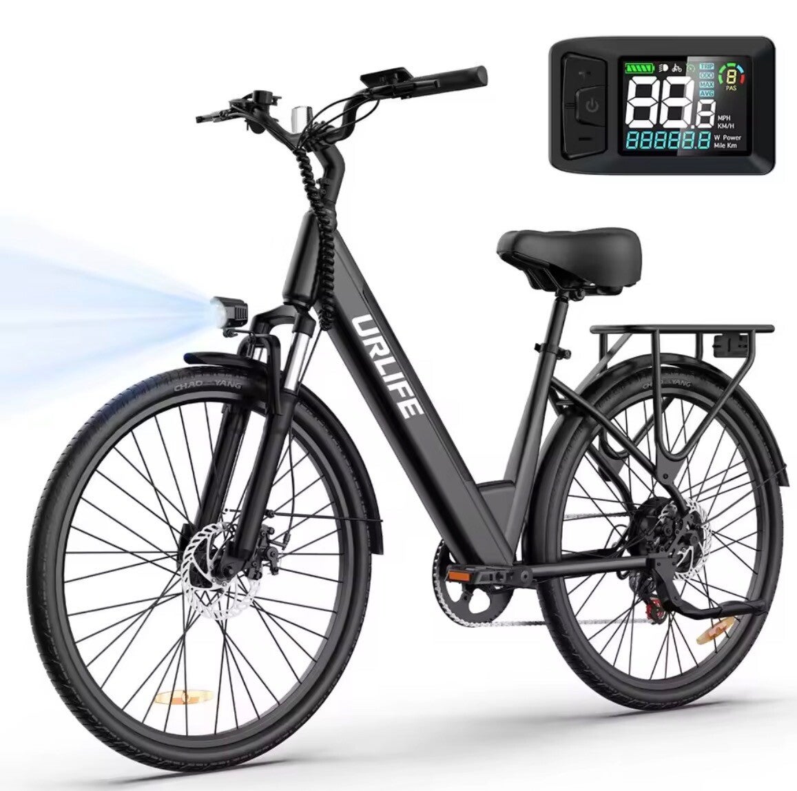 Urlife E26 – Vélo Électrique 26” pour Adultes