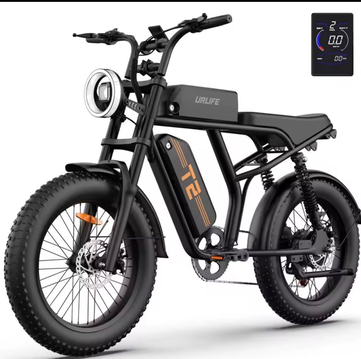 UrbanLife T2 – Vélo Électrique Fat Bike 250W
