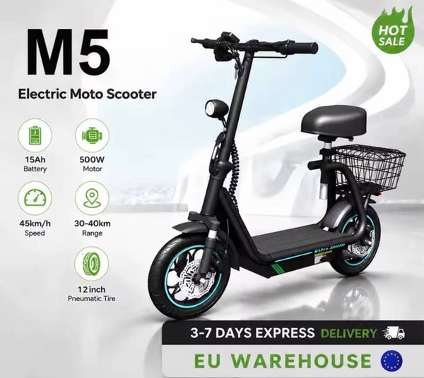 🛴 ELMOOVBIKE — Trottinette Électrique avec Siège & Panier