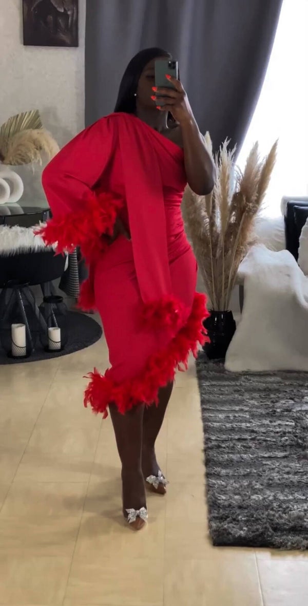 Robe à plumes