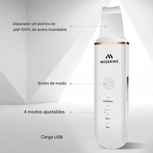 Limpiador de poros, herramienta de elevación de belleza para la cara, con 4 modos