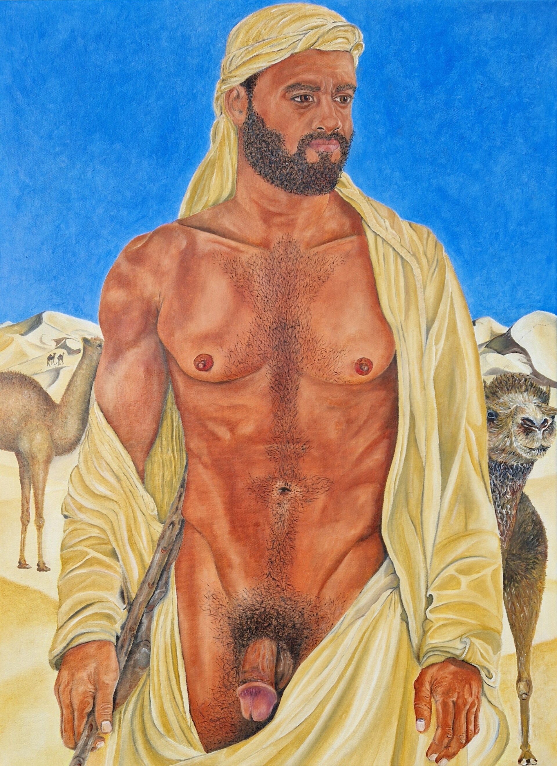 Arabic man in desert