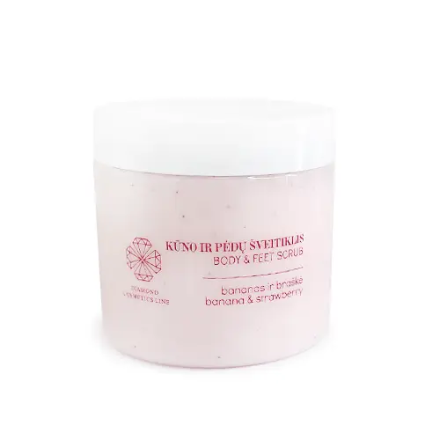 Diamond Cosmetics Body- en Voetscrub – Banaan en Aardbei 500 ml