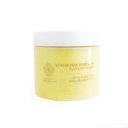 Diamond Cosmetics Body- en Voetscrub – Citroen en Pepermunt 500 ml