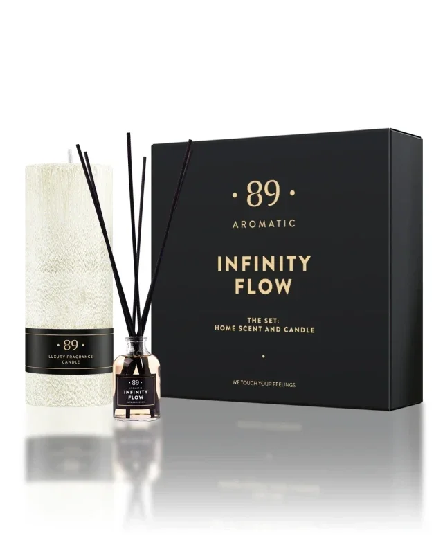 Infinity Flow – Combi-set: Huisparfum & Geparfumeerde Kaars