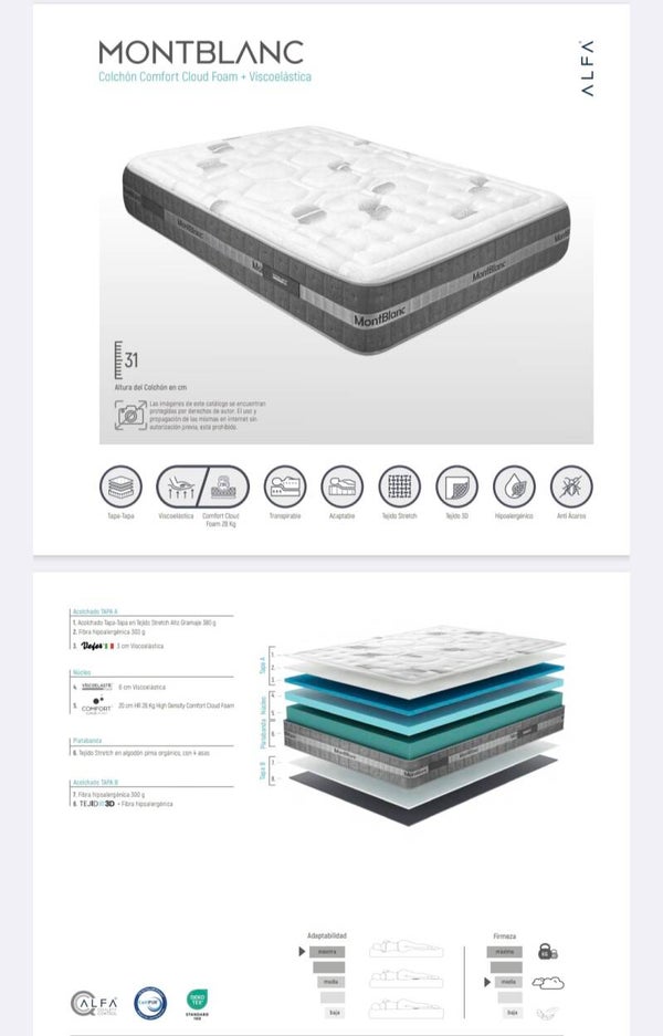 Matelas CLERMONT 31 cm – Confort Équilibré & Indépendance de Couchage