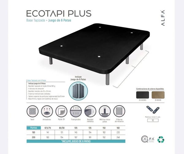 🛏️ Sommier tapissier ECOTAPI PLUS – L’essentiel fiable, prêt à l’emploi