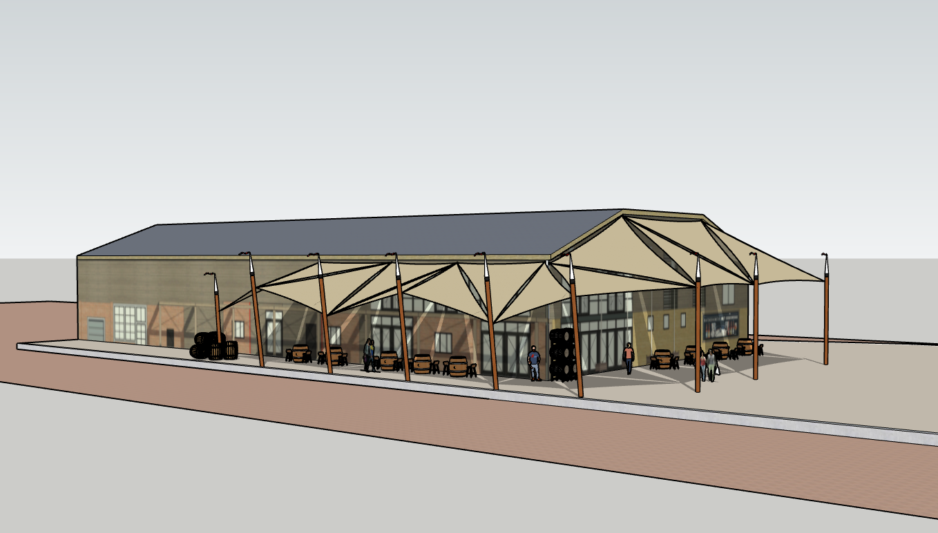 3D presentatie schaduwdoek op maat friesland