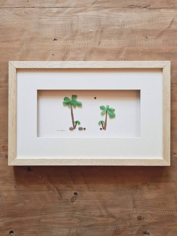 Seaglass Palm Trees, 25x40