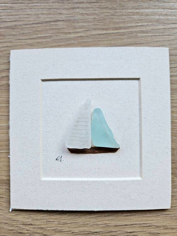 Unframed, Sea glass boat