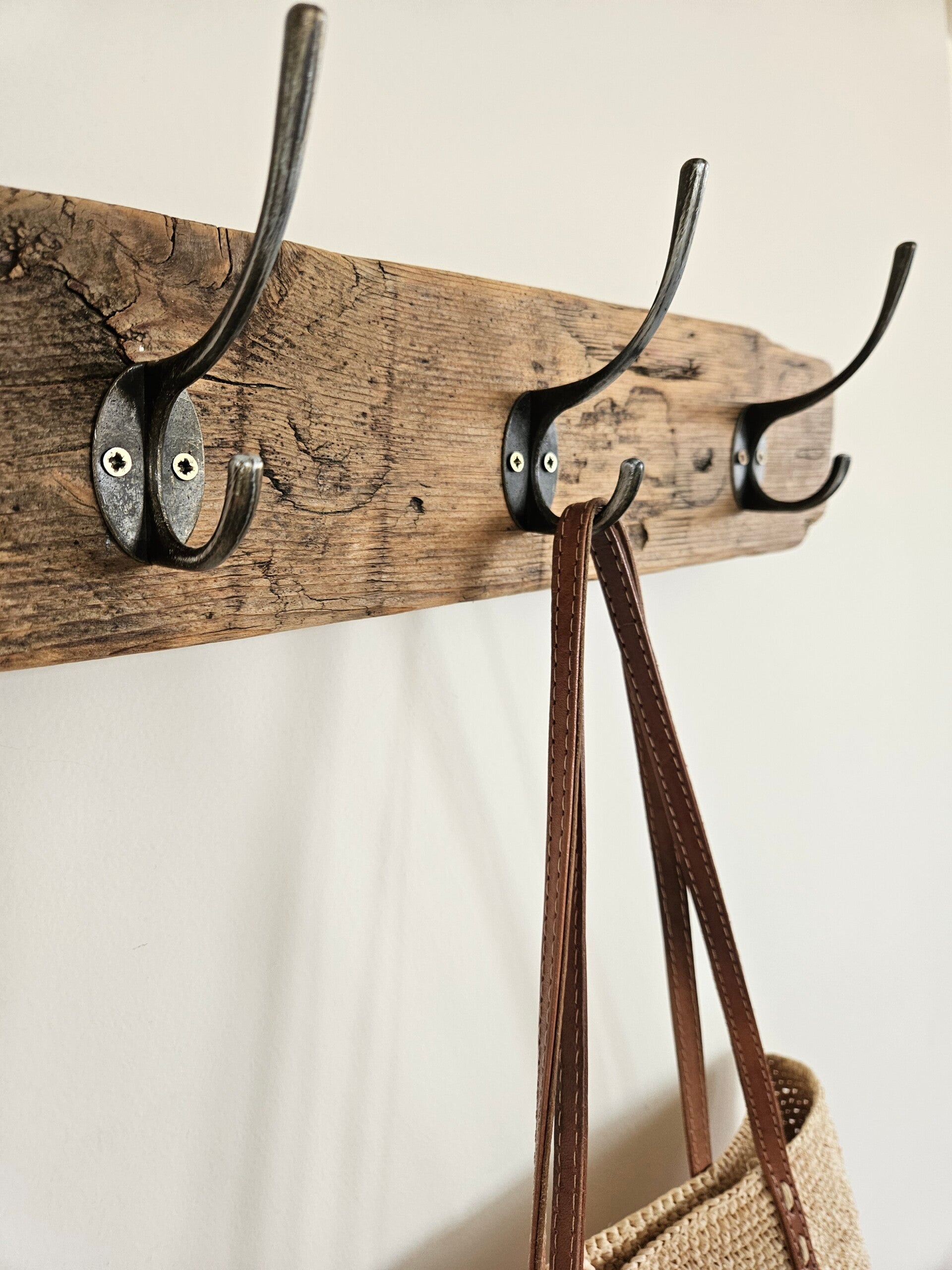 Rustic driftwood wall hanger