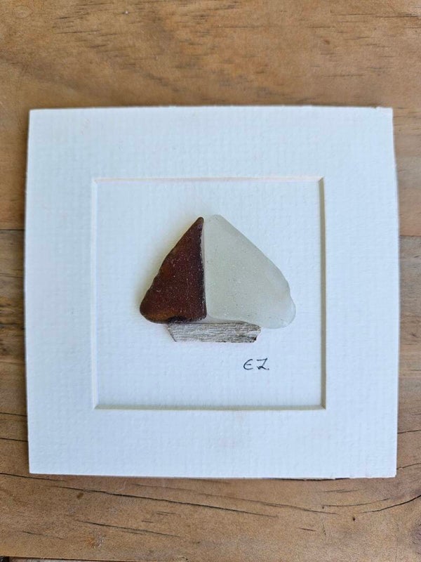 Unframed, sea glass boat