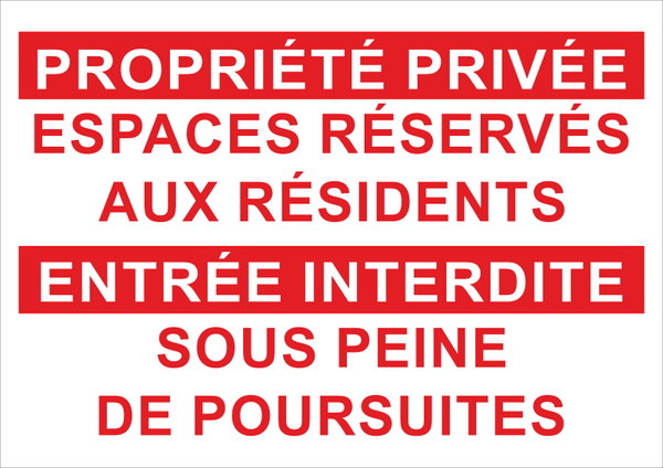 Panneau Propriété Privé Entrée Interdite
